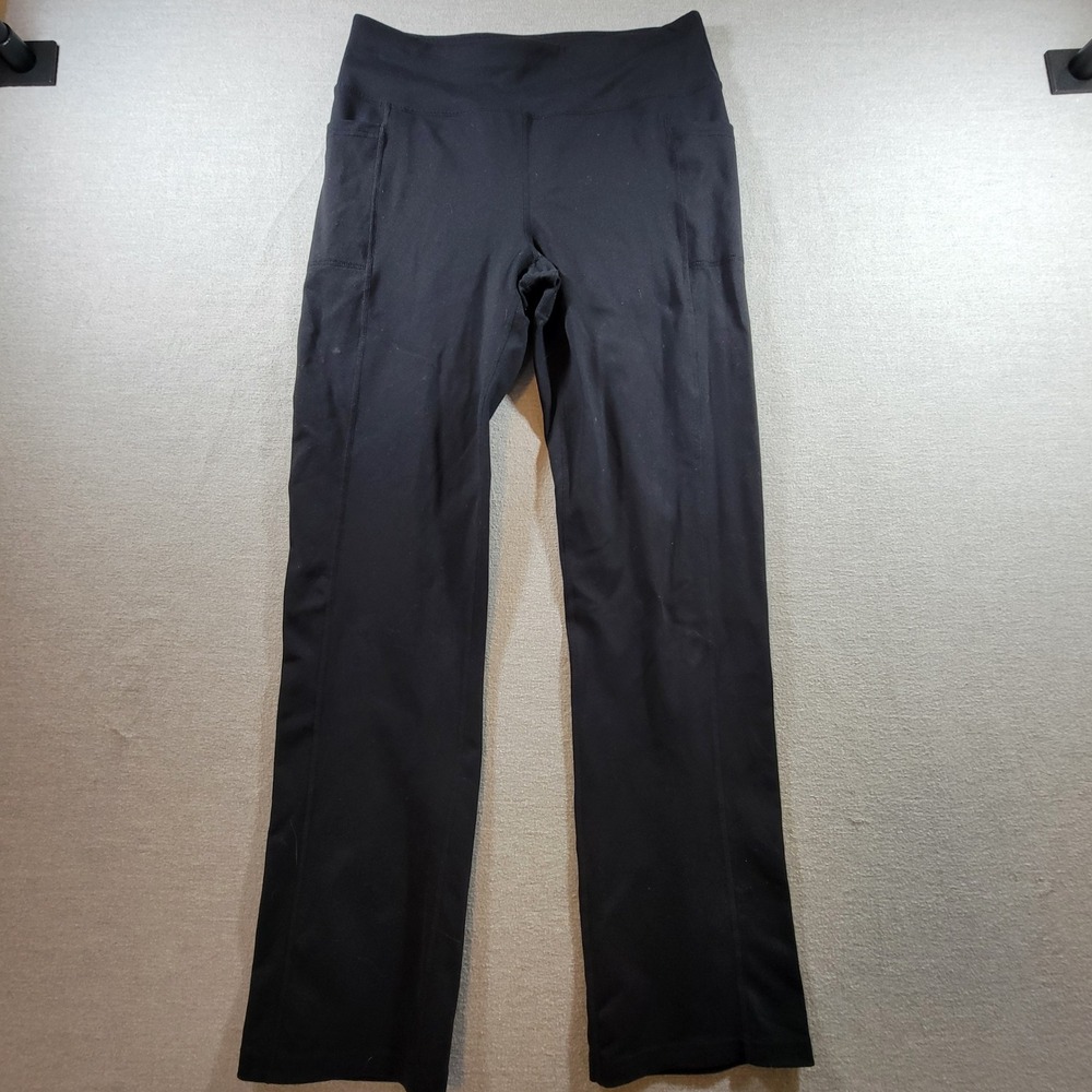 Skechers GOwalk Pants Womens Black Excellent High Waist Pockets Straight Leg